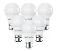 paul russells LED GLS - Dimmable Bayonet Light, 8.5W 806 Lumens B22 A60 LED Bulbs, 60w Equivalent, 2700K Warm White, Dimmer Standard BC Energy Saving Ceiling Lightbulbs, Pack of 6