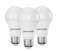 paul russells LED GLS - Dimmable Edison Screw Light, 14W 1521 Lumens E27 A70 LED Bulbs, 100w Equivalent, 6500K Daylight, Dimmer Standard ES Energy Saving Ceiling Lightbulbs, Pack of 3