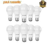 Paul Russells LED GLS - Dimmable Edison Screw Light, 14W 1521 Lumens E27 A70 LED Bulbs, 100w Equivalent, 4000K Cool White/Natural White, Dimmer Standard ES Energy Saving Ceiling Lightbulbs, Pack of 10
