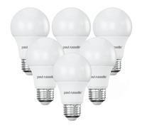 paul russells LED GLS - Dimmable Edison Screw Light, 8.5W 806 Lumens E27 A60 LED Bulbs, 60w Equivalent, 4000K Cool White, Dimmer Standard ES Energy Saving Ceiling Lightbulbs, Pack of 6