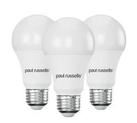 paul russells LED GLS - Dimmable Edison Screw Light, 14W 1521 Lumens E27 A70 LED Bulbs, 100w Equivalent, 2700K Warm White, Dimmer Standard ES Energy Saving Ceiling Lightbulbs, Pack of 3