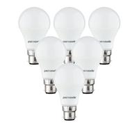 Paul Russells Led Gls Light Bulbs Bayonet Cap B22 Bc Cap, 60W Equivalent, 8W 806Lm Led Bulbs, 6500K Day Light Bulb, Pack Of 6