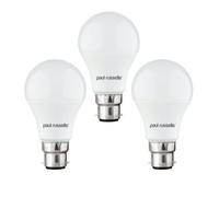 paul russells LED GLS Light Bayonet Cap BC, 60w Equivalent, 8watt 806LM LED Bulbs, 2700K Warm White Lamp, Classic Frosted A60 Standard B22 Energy Saving Non-Dimmable Large Globe Lightbulbs, 3 Pack