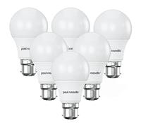 Paul russells LED GLS Lights Bayonet Cap B22, 60w Equivalent, 8Watt 806LM LED Bulbs, 4000K Cool White, Classic Frosted A60 Standard BC Energy Saving (Not Dimmable) Large Globe Lamps, Pack of 6