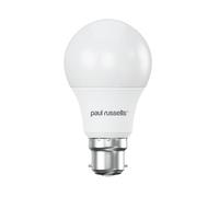 paul russells LED GLS Lights Bayonet Cap B22, 60w Equivalent, 8Watt 806LM LED Bulbs, 4000K Cool White, Classic Frosted A60 Standard BC Energy Saving (Not Dimmable) Large Globe Lamps, Pack of 1