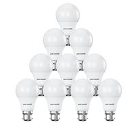 paul russells LED GLS Lights Bayonet Cap B22, 60w Equivalent, 8Watt 806LM LED Bulbs, 4000K Cool White, Classic Frosted A60 Standard BC Energy Saving (Not Dimmable) Large Globe Lamps, Pack of 10