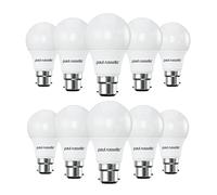 paul russells LED GLS Lights Bayonet Cap BC, 40w Equivalent, 4.9Watt 470LM LED Bulbs, 2700K Warm White, Classic Frosted A60 Standard B22 Energy Saving (Non-Dimmable) Large Globe Lamps, Pack of 10