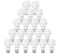 paul russells LED GLS Lights Edison Screw E27, 60w Equivalent, 8Watt 806LM LED Bulbs, 4000K Cool White, Classic Frosted A60 Standard ES Energy Saving (Not Dimmable) Large Globe Lamps, Pack of 20