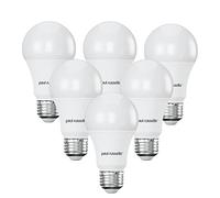 paul russells LED GLS Lights Edison Screw ES, 75w Equivalent, 9.5watt 1055LM LED Bulbs, 2700K Warm White, Classic Frosted A60 Standard E27 Energy Saving (Not Dimmable) Large Globe Lamps, 6 Pack