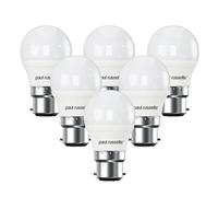 Paul Russells LED Golf Ball - Dimmable Bayonet Fitting Light, 5.5W 470 LM B22 G45 LED Bulbs, 40w Equivalent, 6500K Daylight, Dimmer BC Energy Saving Ceiling Lightsbulbs, Pack of 6