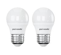 paul russells LED Golf Ball - Dimmable Edison Screw Light, 5.5W 470LM E27 G45 LED Bulbs, 40w Equivalent, 4000K Cool White/Natural White, Dimmer ES Energy Saving Ceiling Lightsbulbs, 2 Pack