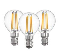 paul russells LED Golf Ball Filament Bulbs, 4.5W 40W Equivalent Bulb, 470LM Lumen 2700K SES E14 Small Edison Screw G45 Bright Warm White Lamp, Energy Saving Non-Dimmable Lights, Pack of 3