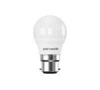 Paul Russells Led Golf Dimmable Bulb Bayonet Cap Bc B22, 5.5W 470Lumens G45, 40W Equivalent, 2700K Warm White Light