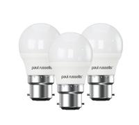 paul russells LED Golf Ball - Dimmable Bayonet Fitting Light, 5.5W 470 LM B22 G45 LED Bulbs, 40w Equivalent, 4000K Cool White/Natural White, Dimmer BC Energy Saving Ceiling Lightsbulbs, 3 Pack