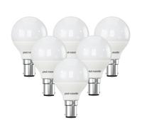 paul russells LED Golf Ball - Small Bayonet Fitting Dimmable Light, 5.5W B15 G45 LED Bulbs, 40w Equivalent, 4000K Cool White/Natural White, Dimmer SBC Energy Saving Ceiling Lightsbulbs, 6 Pack