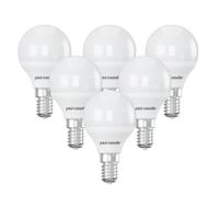 paul russells LED Golf Ball - Small Edison Dimmable Screw Light, 5.5W E14 G45 LED Bulbs, 40w Equivalent, 2700K Warm White, Dimmer SES Energy Saving Ceiling Lightsbulbs, 6 Pack