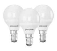 Paul Russells Led Golf Dimmable Bulb Small Edison Screw Ses E14, 5.5W 470Lumens G45, 40W Equivalent, 2700K Warm White, Pack Of 3