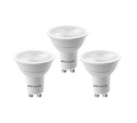 paul russells LED GU10 - Dimmable Fittings Frosted Spot Lightbulbs, 4.5W 345 Lumens LED Bulbs, 50w Equivalent, 6500K Daylight Bright White, Dimmer Energy Saving 38° Ceiling Spotlights, Pack of 3