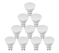 paul russells LED GU10 Light Bulb, 40w Equivalent Bulb, 4Watt 340Lumens LED Bulb, Natural Cool White 4000K, 100° Wide Beam Angle, Frosted Spotlight Energy Saving (Not Dimmable) Light Bulbs, Pack of 10