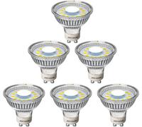 paul russells GU10 LED Bulbs, 4W 450lumens, 35Watt Equivalent GU10 Spotlight Bulbs Replacement, 100° Wide Beam, Bright Warm White 2700K, No Flickering, Energy Saving Non-Dimmable, Pack of 6