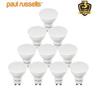 paul russells GU10 LED Bulbs, 7W 600lumens, 50Watt Equivalent, GU10 Spotlight Bulbs Replacement, 100° Wide Beam, Bright Warm White 2700K, No Flickering, Energy Saving Non-Dimmable, Pack of 10