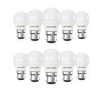 paul russells LED Light Bayonet Cap B22, 40w Equivalent, 4.9W 470 Lumen LED Bulbs, 4000K Natural Cool White, Mini Globe Frosted G45 BC Golf Ball Energy Saving (Not Dimmable) Lightbulbs, Pack of 10