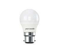 paul russells LED Light Bayonet Cap B22, 40w Equivalent, 4.9W 470 Lumens LED Bulbs, 6500K Bright Daylight, Mini Globe Frosted G45 BC Golf Ball Energy Saving (Not Dimmable) Lightbulbs, Pack of 1