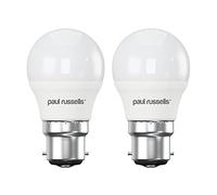 paul russells LED Light Bayonet Cap B22, 60w Equivalent, 6.5W 806 Lumens LED Bulbs, 4000K Natural Cool White, Mini Globe Frosted G45 BC Golf Ball Energy Saving (Not Dimmable) Lightbulbs, 2 Pack