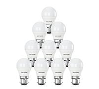 paul russells LED Light Bayonet Cap B22, 60w Equivalent, 6.5W 806 Lumens LED Bulbs, 4000K Natural Cool White, Mini Globe Frosted G45 BC Golf Ball Energy Saving (Not Dimmable) Lightbulbs, Pack of 10