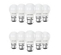 paul russells LED Light Bayonet Cap B22, 60w Equivalent, 6.5W 806 Lumens LED Bulbs, 6500K Bright Daylight, Mini Globe Frosted G45 BC Golf Ball Energy Saving (Not Dimmable) Lightbulbs, Pack of 10