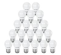 paul russells LED Light Edison Screw E27, 40w Equivalent, 4.9W 470 Lumens LED Bulbs, 2700K Bright Warm White, Mini Globe Frosted G45 ES Golf Ball Energy Saving (Not Dimmable) Lightbulbs, Pack of 20