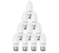 paul russells LED Light Edison Screw E27, 40watt Equivalent, 4.9W 470LM LED Bulbs, 6500K Bright Daylight, Frosted C35 ES Candle Energy Saving Non-Dimmable Chandelier Lightbulbs, Pack of 10