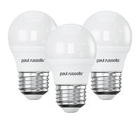 paul russells LED Light Edison Screw E27, 60w Equivalent, 6.5W 806LM LED Bulbs, 4000K Natural Cool White, Mini Globe Frosted G45 ES Golf Ball Energy Saving (Not Dimmable) Lightbulbs, 3 Pack