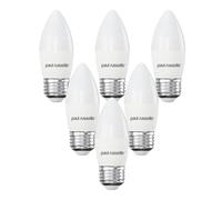 paul russells LED Light Edison Screw E27, 60watt Equivalent, 6.5W 806LM LED Bulbs, 4000K Natural Cool White, Frosted C35 ES Candle Energy Saving Non-Dimmable Chandelier Lightbulbs, Pack of 6