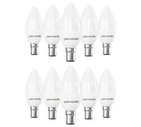 paul russells LED Light Small Bayonet Cap B15, 60watt Equivalent, 6.5W 806LM LED Bulbs, 2700K Bright Warm White, Frosted C35 SBC Candle Energy Saving Non-Dimmable Chandelier Lightbulbs, Pack of 10