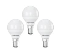 paul russells LED Light Small Edison Screw E14, 40w Equivalent, 4.9W 470Lumens LED Bulb, 4000K Natural Cool White, Mini Globe Frosted G45 SES Golf Ball Energy Saving (Not Dimmable) Lightbulbs, 3 Pack