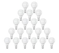 paul russells LED Light Small Edison Screw E14, 60w Equivalent, 6.5W 806LM LED Bulbs, 2700K Bright Warm White, Mini Globe Frosted G45 SES Golf Ball Energy Saving (Not Dimmable) Lightbulbs, Pack of 20