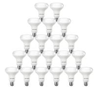 paul russells E27 Spotlight 10W LED Reflector R80 Light Edison Screw, 60w Equivalent Bulb, 940 Lumen, 4000K Cool White, Frosted 120° Beam Angle ES Energy Saving Non-Dimmable Lightbulbs, Pack of 20
