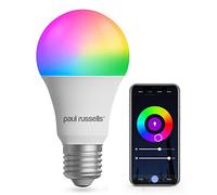paul russells Smart LED GLS Bulb, 8.5W E27 Screw, Works with Amazon Alexa and Google Home Light Bulbs, 60W Energy Saving, No Hub Required, Multicolor, RGBCW 2700K-6500K Wi-Fi 2.4GHz Only, Pack of 1