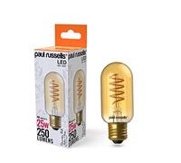 paul russells T45 LED Filament Edison Screw E27 Vintage Lights - Pack of 1 - 25W Equivalent Replacement 4W 250LM Lumens 1800K ES Decorative Cage Bulbs Non-Dimmable - Extra Warm White Retro