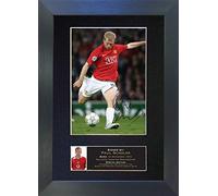 PAUL SCHOLES Signed Autograph Mounted Photo Reproduction PRINT A4 Rare Perfect Birthday (297 x 210mm) #50 (Black Frame)