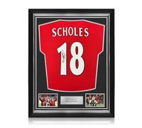 Paul Scholes Signed Manchester United 1998-00 Shirt. Superior Frame