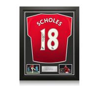 Paul Scholes Signed Manchester United 2024-25 Shirt. Standard Frame