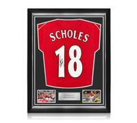 Paul Scholes Signed Original Manchester United 06-07 Shirt. Superior Frame