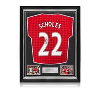 Paul Scholes Signed Original Manchester United 12-13 Shirt. Superior Frame