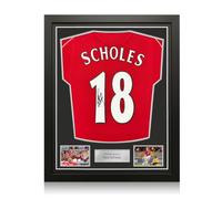 Paul Scholes Signed Original Manchester United 2006-07 Shirt. Framed