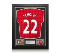 Paul Scholes Signed Original Manchester United 2012-13 Shirt. Framed