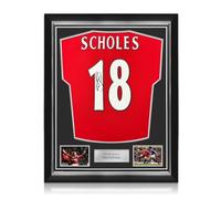 Paul Scholes Signed Original Manchester United 98-00 Shirt. Superior Frame