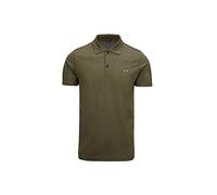 PAUL & SHARK COP1013-132 Short Sleeve Polo Piquet Cotton 100% Regular Fit Olive Green (Green) - Green - XXL