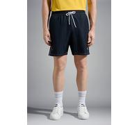 Paul & Shark Men's Colour Block Swim Shorts with Print - Navy - Small